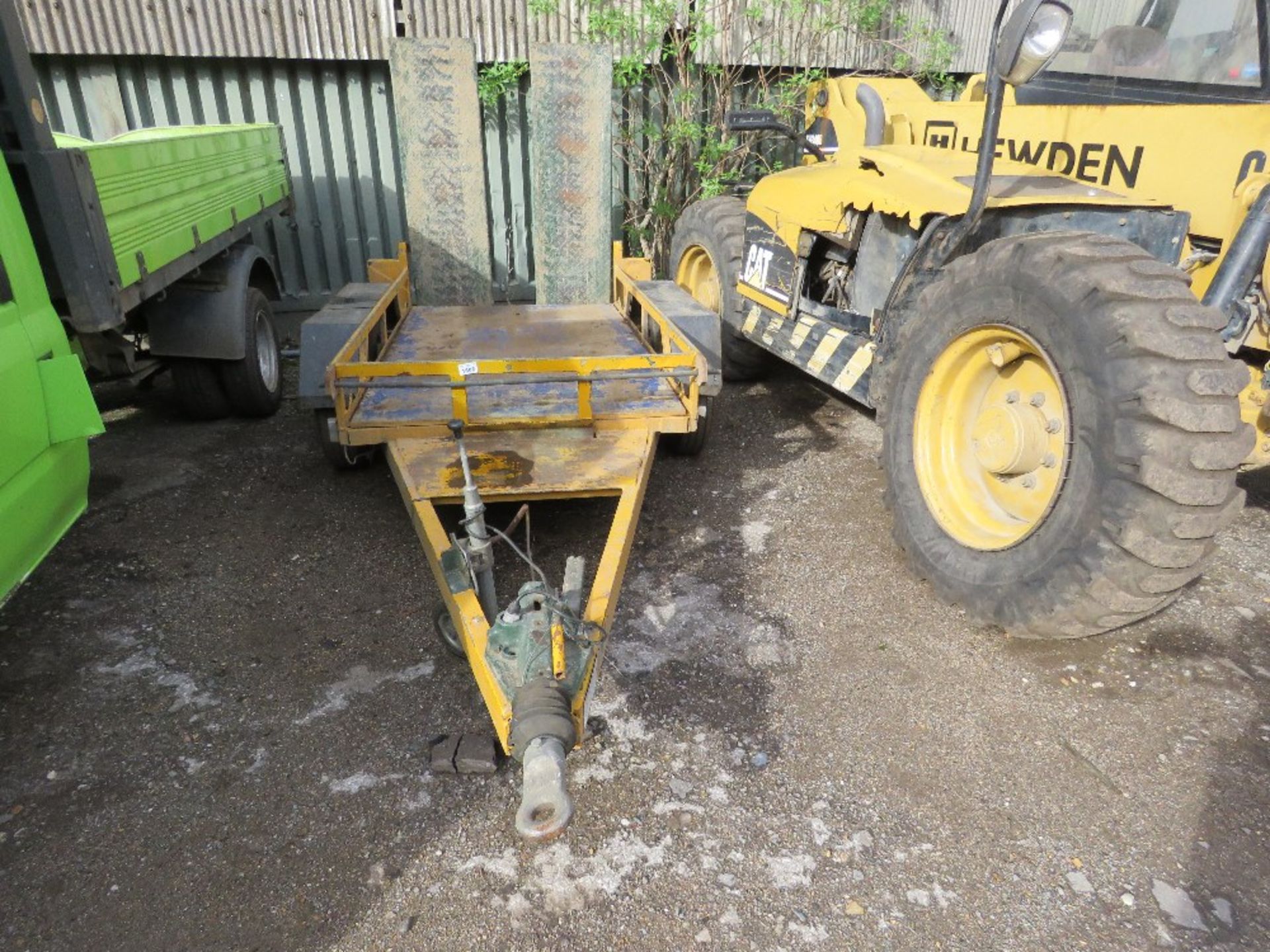 INDESPENSION TYPE MINI DIGGER TRAILER, 8FT X 4FT BED APPROX WITH REAR RAMPS. BALL HITCH. DIRECT FROM - Image 5 of 5