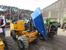 THWAITES 1 TONNE SWIVEL SKIP DUMPER, YEAR 2011, 1509 REC HOURS. KEYPAD SECURITY SYSTEM. SN:SLCM20ZZ1