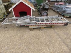 ZARGES LARGE SIZED STEP LADDERS, ADJUSTABLE HEIGHT. THIS LOT IS SOLD UNDER THE AUCTIONEERS MARGIN
