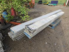 ALUMINIUM FLOOR SCREED BEAMS 9" DEPTH 4.8M LENGTH APPROX. 6NO IN TOTAL . SOURCED FROM COMPANY LIQUI