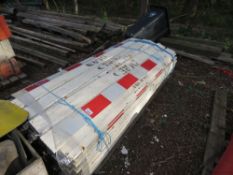3 X PALLETS OF BARRIER PARTS: BASES, POSTS AND RAILS. THIS LOT IS SOLD UNDER THE AUCTIONEERS MARG