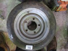 TRAILER WHEEL AND TYRE 195-50R13.
