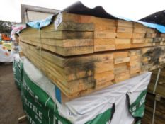 PACK OF PINE TIMBER BOARDS 1.83M LENGTH X 145MM WIDTH X 30MM DEPTH APPROX. 77NO IN TOTAL APPROX.