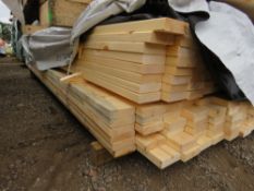 1 X PACK OF UNTREATED TIMBER CLADDING BOARDS: 1.8M LENGTH X 70MM WIDTH X 20MM DEPTH APPROX.