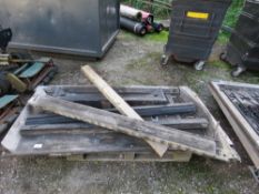 HARDWOOD VINTAGE WOODEN FRAME WITH DOOR, 1.2M WIDE X 2M HEIGHT EXTERNAL FRAME APPROX. THIS LOT IS