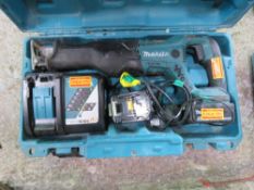 MAKITA BATTERY RECIP SAW SET, CONDITION UNKNOWN.