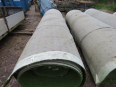 LARGE ROLL OF PRE USED ASTROTURF, 4M WIDE AND BELIEVED TO BE IN EXCESS OF 50METRE LENGTH APPROX. IDE