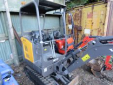 VOLVO EC15D RUBBER TRACKED MINI EXCAVATOR WITH 3 X BUCKETS, YEAR 2016 BUILD. 1948 REC HOURS. IMMOBIL