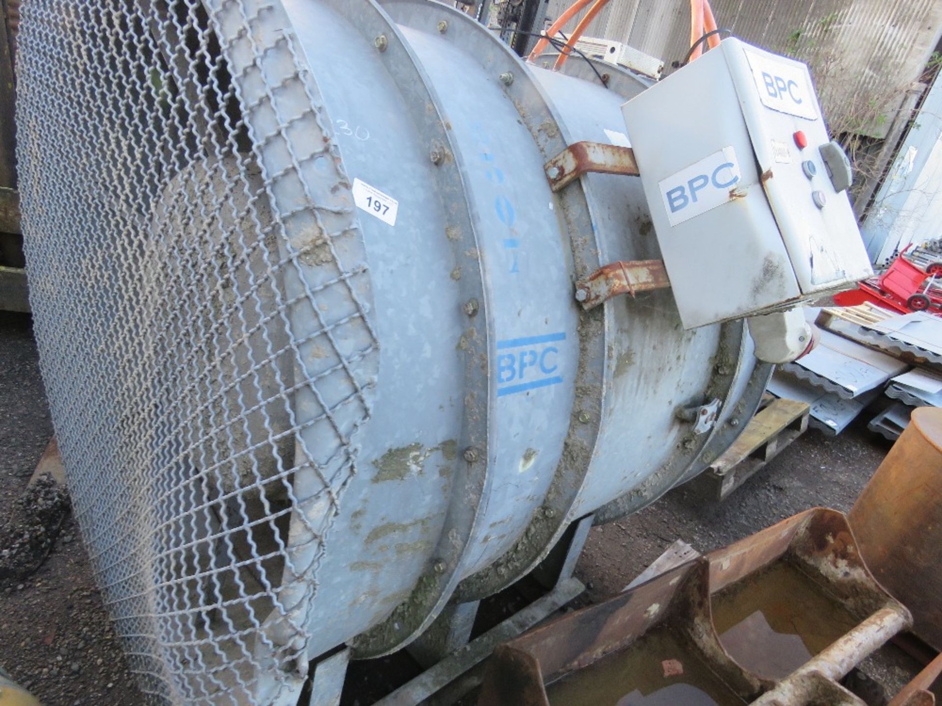 BPC LARGE OUTPUT 3 PHASE POWERED TUNNEL FAN, 30KW POWERED, 1.2M INTERNAL DIAMETER APPROX.