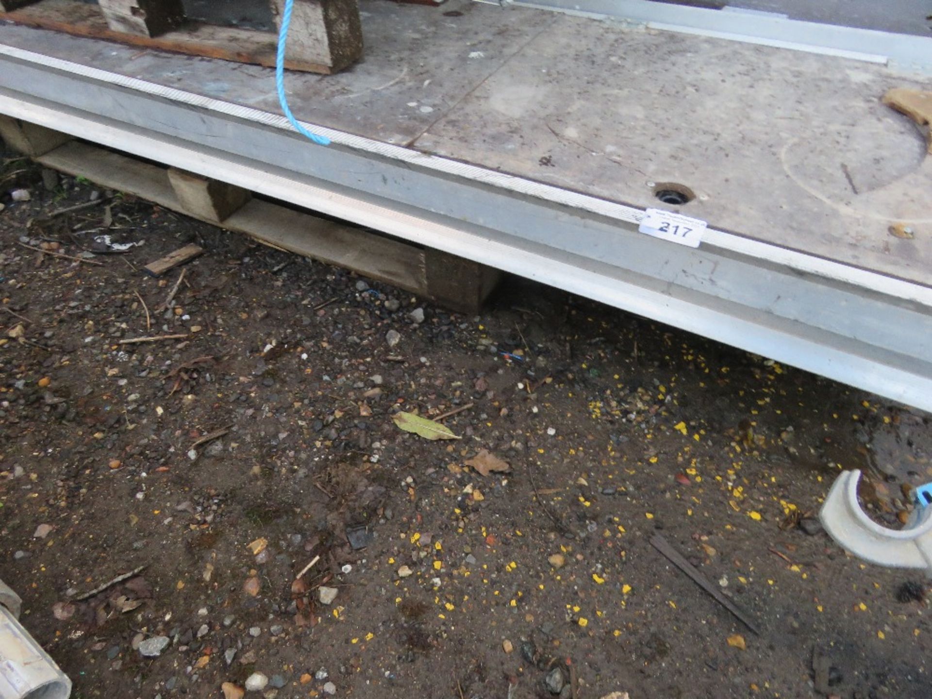 4 X ALUMINIUM SCAFFOLD TOWER BOARDS, 2.4M LENGTH APPROX. SOURCED FROM COMPANY LIQUIDATION.