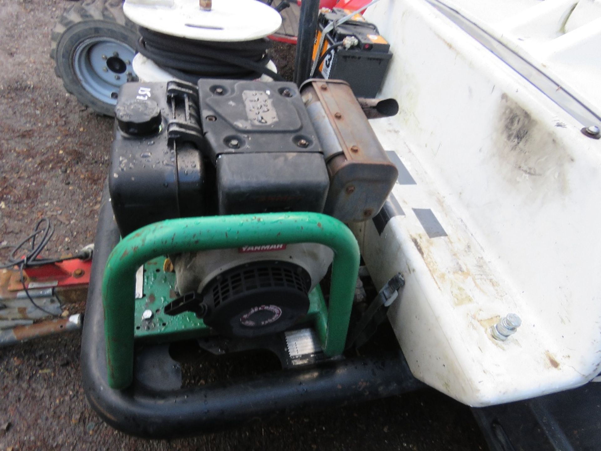 BRENDON TOWED POWERED WASHER BOWSER WITH YANMAR DIESEL PUMP. WHEN TESTED WAS SEEN TO RUN AND PUMP, S - Image 4 of 7