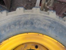 LOADER WHEEL AND TYRE 14-17.5 SIZE.