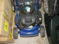 EINHELL BLUE MOWER WITH COLLECTOR. THIS LOT IS SOLD UNDER THE AUCTIONEERS MARGIN SCHEME, THEREFOR