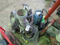 4 X SUBMERSIBLE WATER PUMPS, 110VOLT.