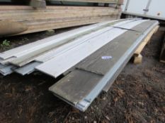 QUANTITY OF CEMENT FIBRE TEXTURED CLADDING BOARDS MOSTLY 12FT LENGTH APPROX.