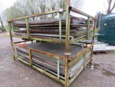 2 X LARGE STILLAGE OF SCAFFOLD SAFETY MESH PANELS, 8FT X 4FT APPROX.