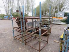 6 X STACKING METAL STILLAGE FRAMES.