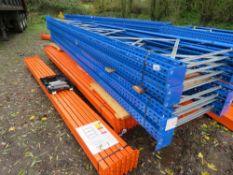 HEAVY DUTY PALLET RACKING: 10 X UPRIGHTS @ 5M HEIGHT WITH A WIDTH OF 0.9M, PLUS 54NO BEAMS @ 3.9M LE