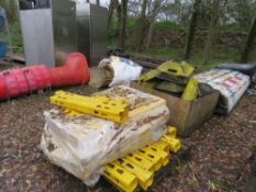 3 X PALLETS OF BARRIER PARTS: BASES, POSTS AND RAILS. THIS LOT IS SOLD UNDER THE AUCTIONEERS MARG