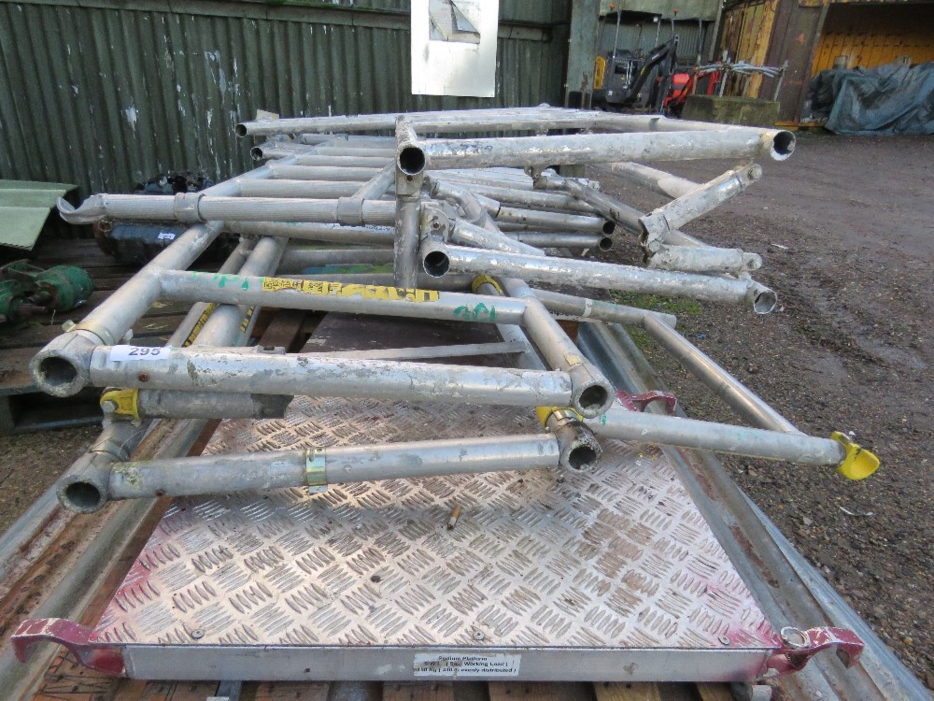 2 X ALUMINIUM PODIUMS WITH PLATFORMS. THIS LOT IS SOLD UNDER THE AUCTIONEERS MARGIN SCHEME, THERE