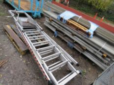 ZARGES LARGE SIZED STEP LADDERS, ADJUSTABLE HEIGHT. THIS LOT IS SOLD UNDER THE AUCTIONEERS MARGIN