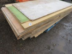 STACK OF APPROXIMATELY 20NO SHEETS OF SHUTTERING PLYWOOD. THIS LOT IS SOLD UNDER THE AUCTIONEERS