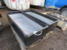 2 X GALVANISED PLANTER UNITS, 1.25M X 0.45M APPROX. THIS LOT IS SOLD UNDER THE AUCTIONEERS MARGIN