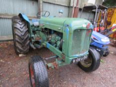 FORDSON MAJOR DIESEL TRACTOR. WHEN TESTED WAS SEEN TO DRIVE, STEER AND BRAKE, SEE VIDEO (NO BATTERY