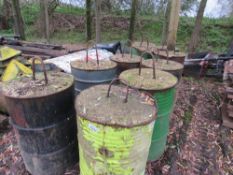 10 X CONCRETE FILLED GATEWAY BLOCKING DRUMS. THIS LOT IS SOLD UNDER THE AUCTIONEERS MARGIN SCHEME