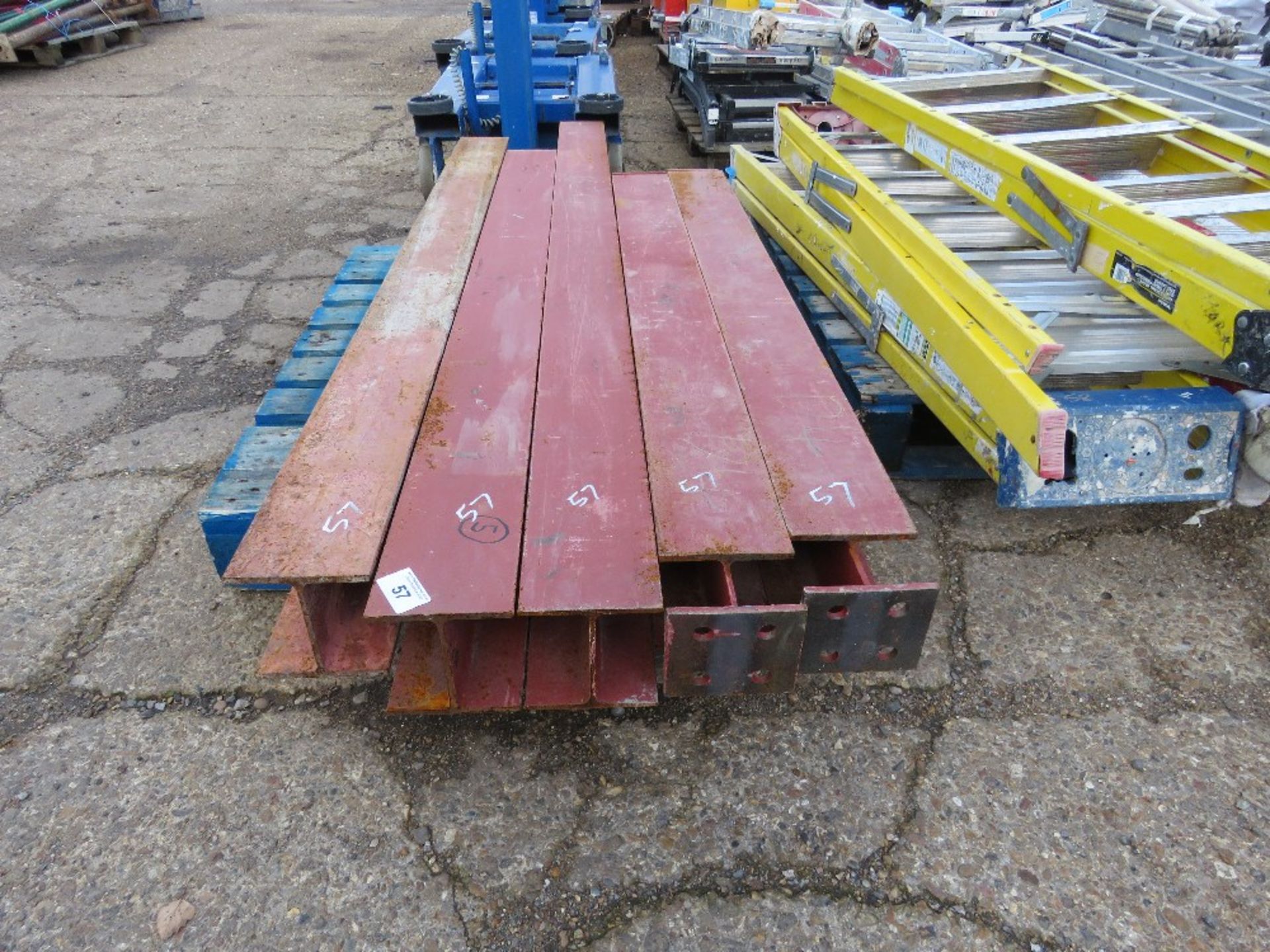 5 X RSJ STEEL BEAMS / LINTELS 1.6-2.4M LENGTH APPROX, 155MM WIDTH APPROX. SOURCED FROM COMPANY L - Image 2 of 2