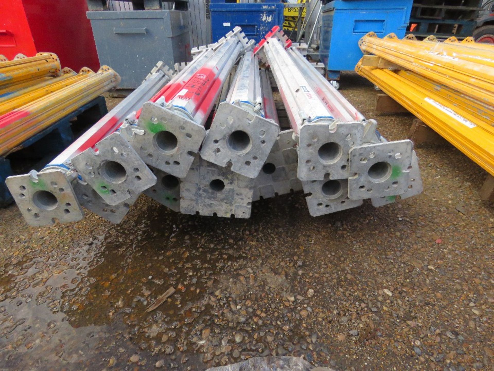 12 X ADJUSTABLE ALUMINIUM FORMWORK PROPS. 1.7 METRES CLOSED LENGTH APPROX. (TITAN MAKE). SOURCED - Image 2 of 2