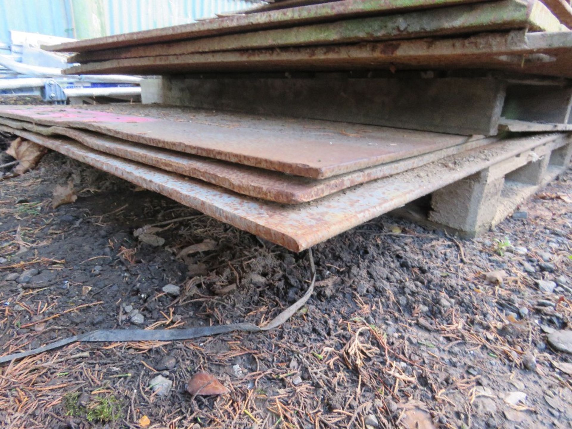3 X HEAVY STEEL ROAD PLATES: 2.4M X 1.2M APPROX @ 12MM THICKNESS APPROX. - Image 2 of 3
