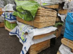 STACK CONTAINING 3 X PACKS OF UNTREATED SHIPLAP TIMBER CLADDING BOARDS, 1.73M - 2.1M LENGTH APPROX,