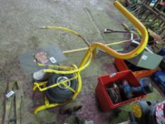 BARROW, WHEEL AND TYRES PLUS SALTER SCALES. SOURCED FROM COMPANY LIQUIDATION. THIS LOT IS SOLD U