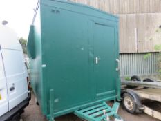 TOWED OFFICE UNIT, 13FT LENGTH APPROX WITH KEY. SMALL KITCHEN AREA AT ONE END. DIRECT FROM EVENTS CO