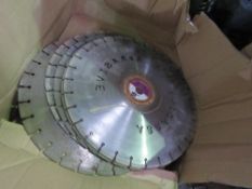 5 X 18" DIAMOND ABRASIVE SAW BLADES. THIS LOT IS SOLD UNDER THE AUCTIONEERS MARGIN SCHEME, THEREF