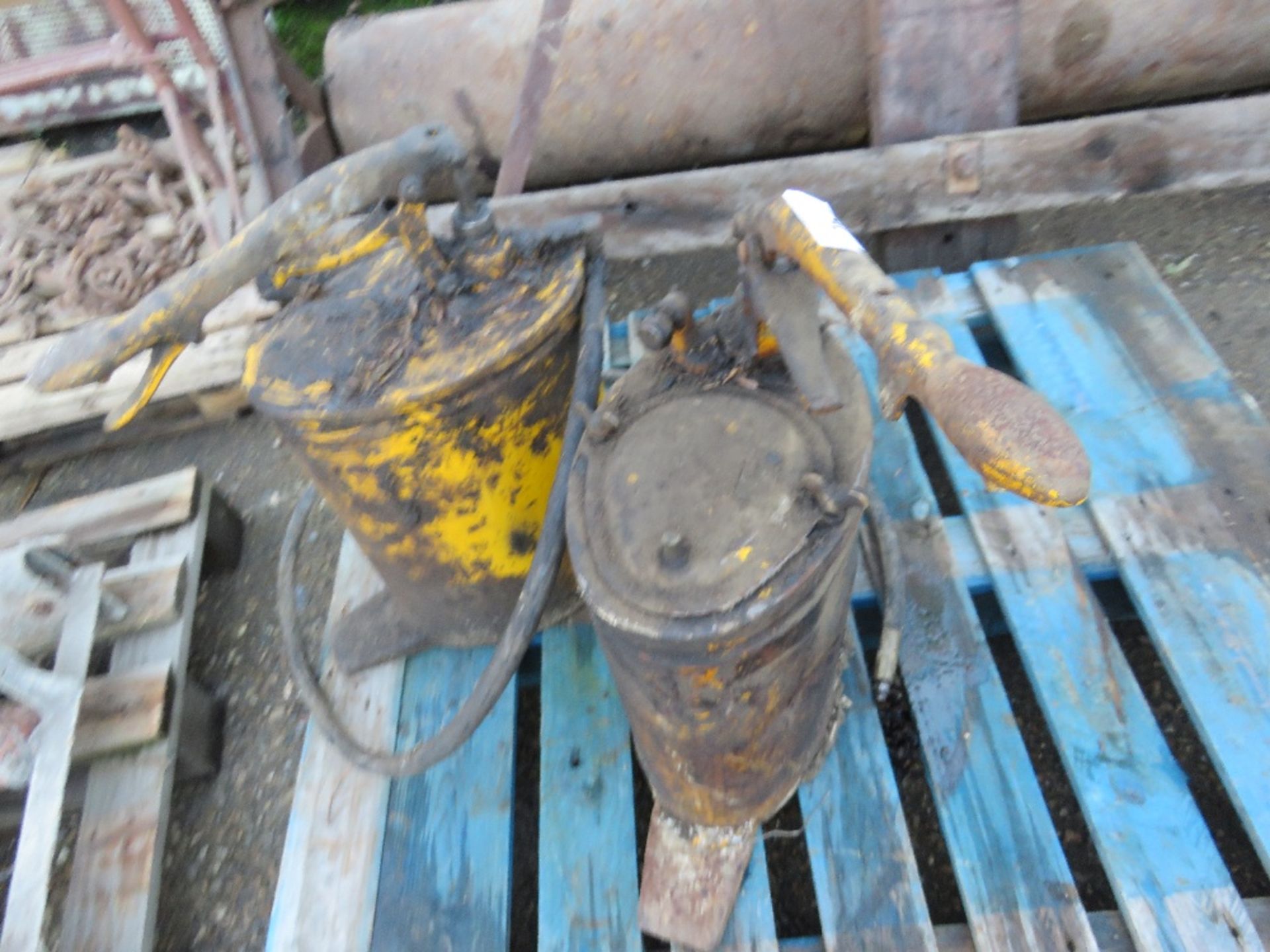2 X OLD TYPE OIL DISPENSERS. THIS LOT IS SOLD UNDER THE AUCTIONEERS MARGIN SCHEME, THEREFORE NO V - Image 2 of 2