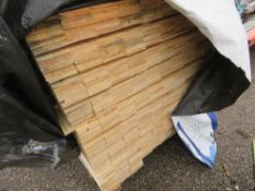EXTRA LARGE PACK OF UNTREATED HIT AND MISS TIMBER CLADDING BOARDS. 1.45M LENGTH X 95MM WIDTH APPROX.