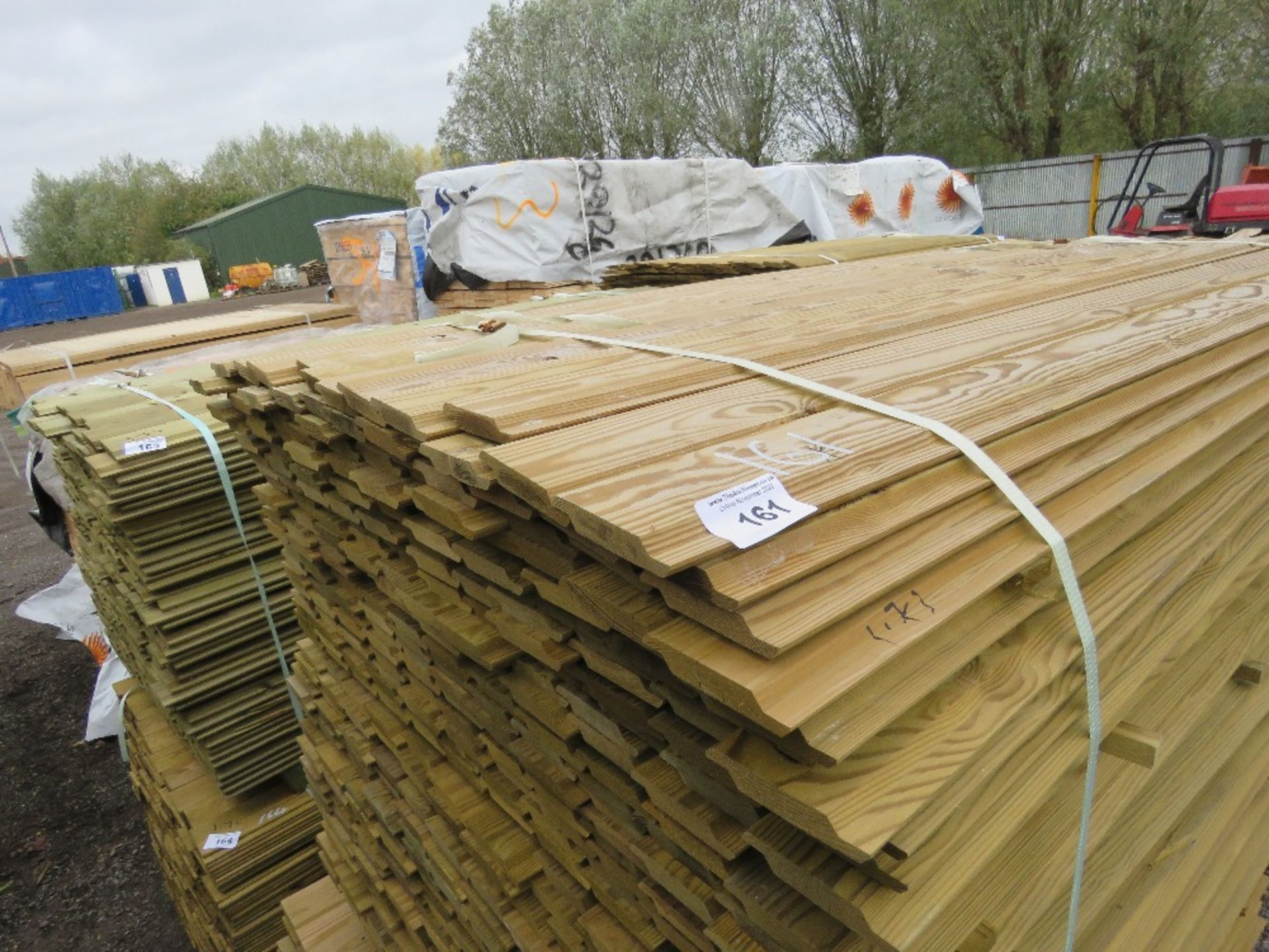 LARGE PACK OF TREATED SHIPLAP TIMBER CLADDING BOARDS. 1.73M LENGTH X 95MM WIDTH APPROX. - Image 2 of 3