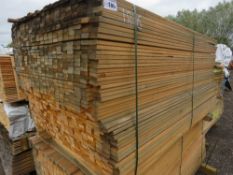 LARGE PACK OF UNTREATED TIMBER SLATS: 1.83M LENGTH X 45MM X 16MM APPROX.