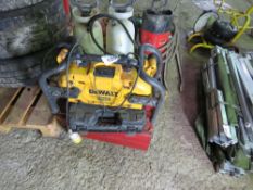 DEWALT RADIO PLUS BATTERY DRILL AND A METAL TOOL BOX. SOURCED FROM COMPANY LIQUIDATION. THIS LOT