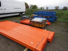 LARGE QUANTITY OF SHORT PALLET RACKING (23NO UPRIGHTS APPROX) 2M-2.5M HEIGHT APPROX PLUS BEAMS AND T