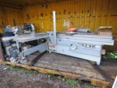 SICAR BEST 2600S PROFESSIONAL SAWBENCH WITH EXTENDING SLIDING TABLE, SPARES ETC. WORKING WHEN RECENT