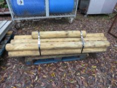 MACHINED WOODEN FENCE POSTS, 3-6FT APPROX. SOURCED FROM DEPOT CLOSURE.