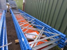 HEAVY DUTY PALLET RACKING: 5 X UPRIGHTS @ 5M HEIGHT WITH A WIDTH OF 0.9M, PLUS 24NO BEAMS @ 3.9M LEN