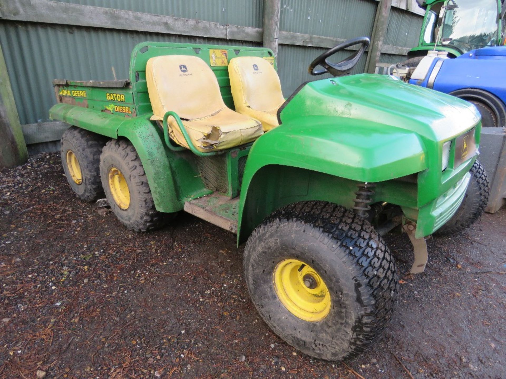 JOHN DEERE 6 WHEEL GATOR RTV, DIESEL. WHEN TESTED WAS SEEN TO DRIVE AND STEER, BRAKES POOR/NEED ADJU - Image 2 of 8