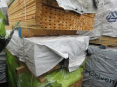 STACK CONTAINING 3 X PACKS OF UNTREATED H SECTION TIMBER FENCE PANEL BATTENS. 1.55M LENGTH APPROX.