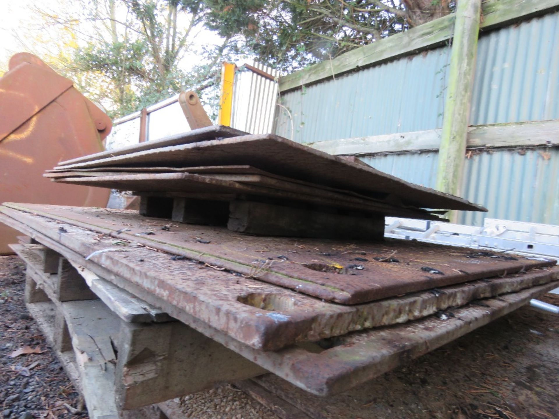 3 X HEAVY STEEL ROAD PLATES: 1.8M X 1.25M APPROX @ 15-20MM THICKNESS APPROX. - Image 2 of 3