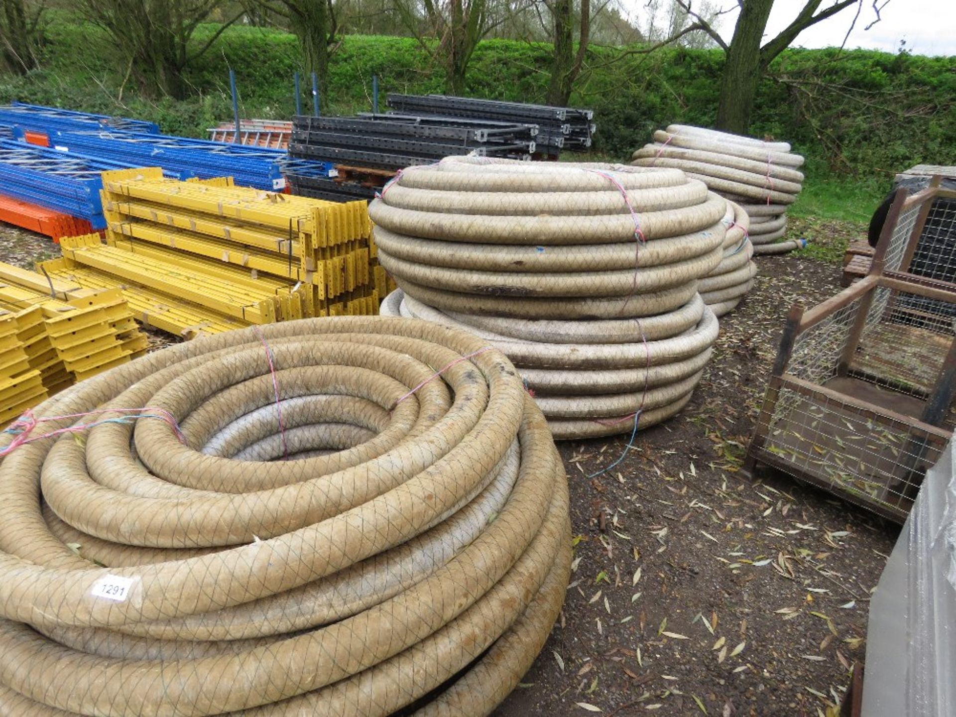 6 X ROLLS OF 4" LAND DRAIN WITH MEMBRANE COVERING.