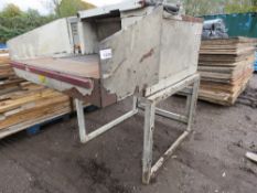 SCHLEICHER 16.86 MINI SHREDDER UNIT WITH FEED CONVEYOR, 3 PHASE POWERED. THIS LOT IS SOLD UNDER T